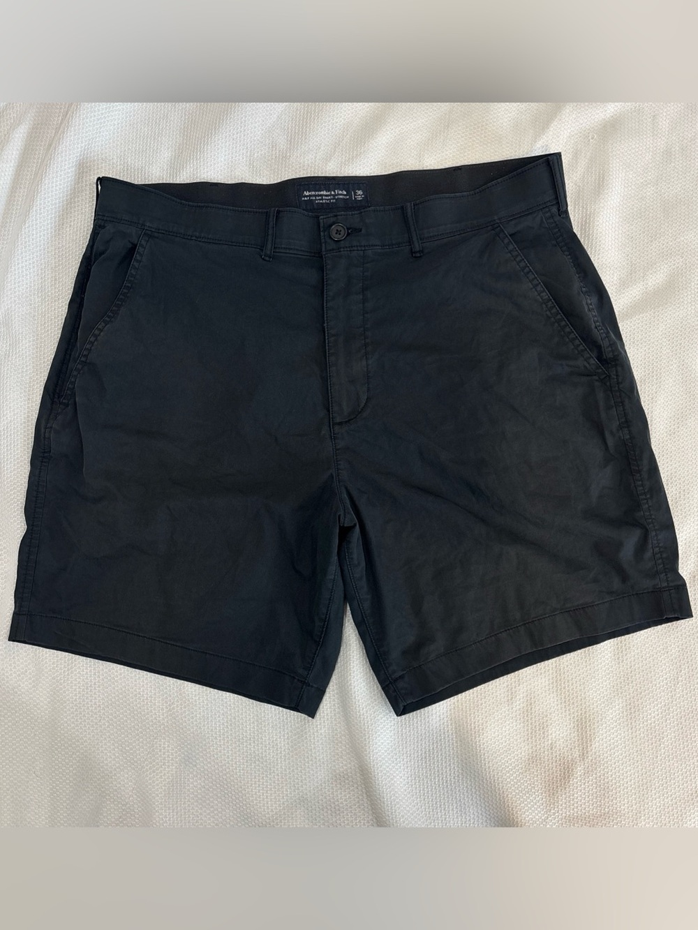 Abercrombie & Fitch Black Shorts Mens 36 All Day Short Stretch Athletic Fit